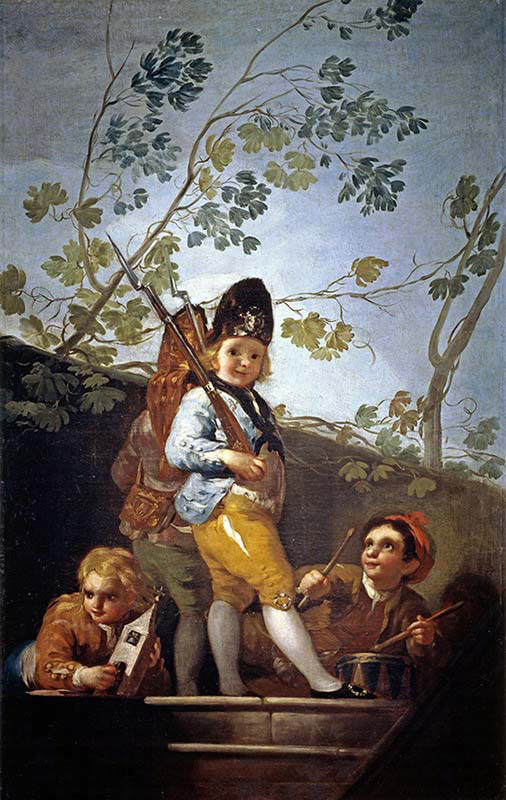 Boys Playing Soldiers